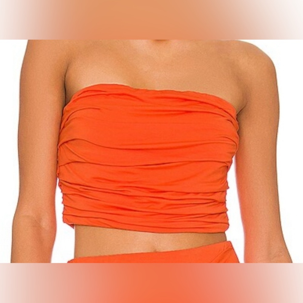Bailey 44 - Orange Strapless Crop Top